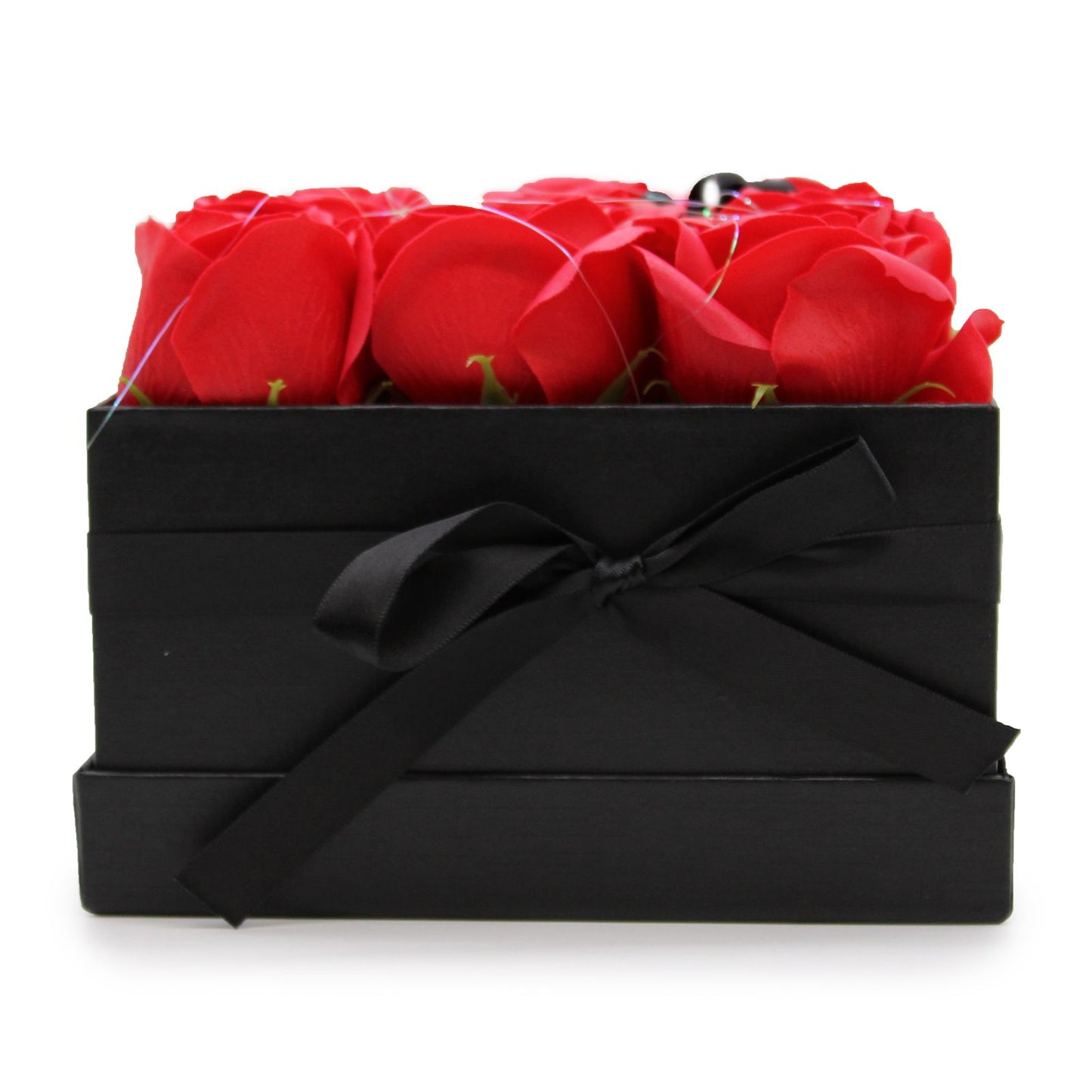 Soap Flower Gift Bouquet – 9 Red Roses Square | Valentine’s Boutique