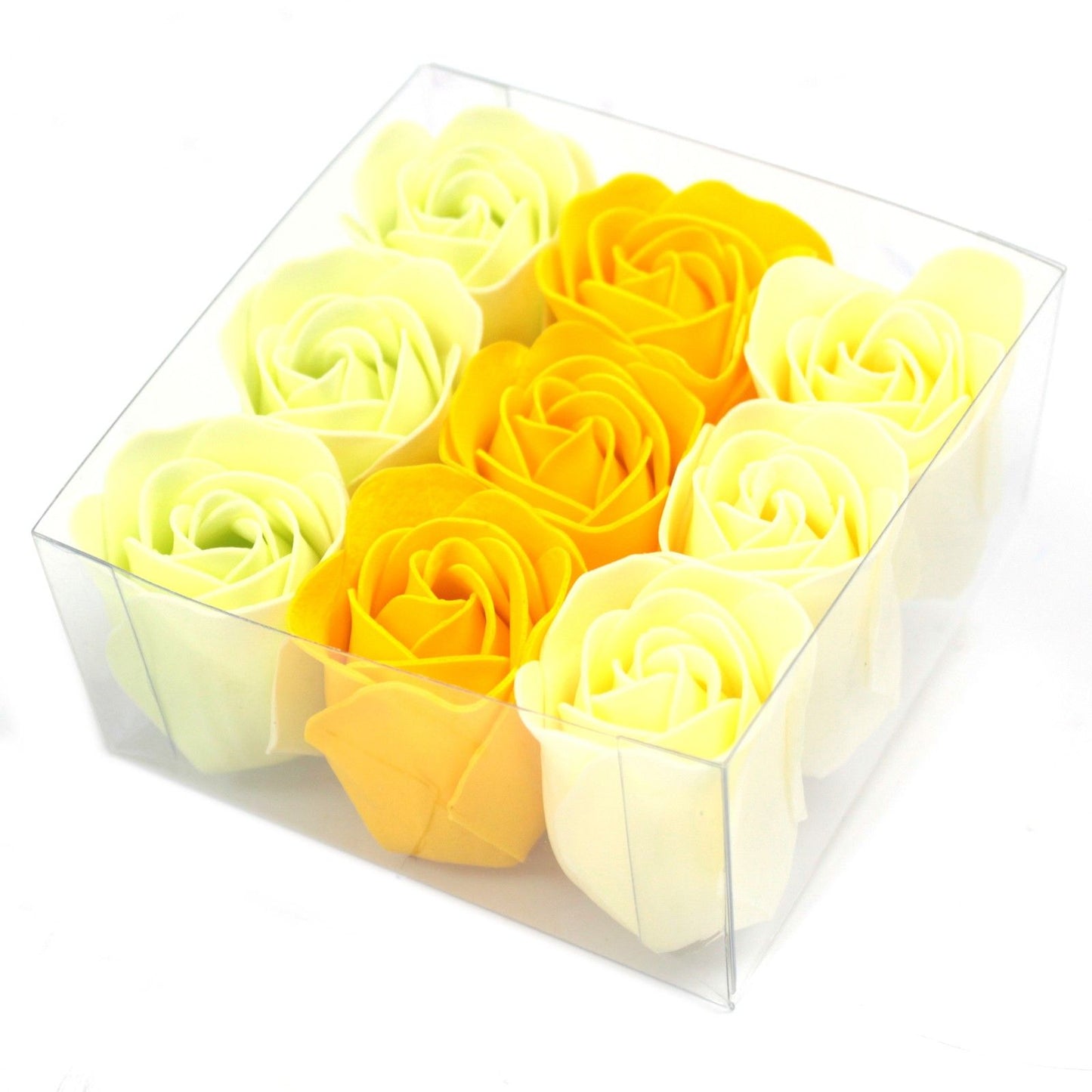 Gift Box of 9 Blue Wedding Rose Soap Flowers – Elegant Wedding Keepsake