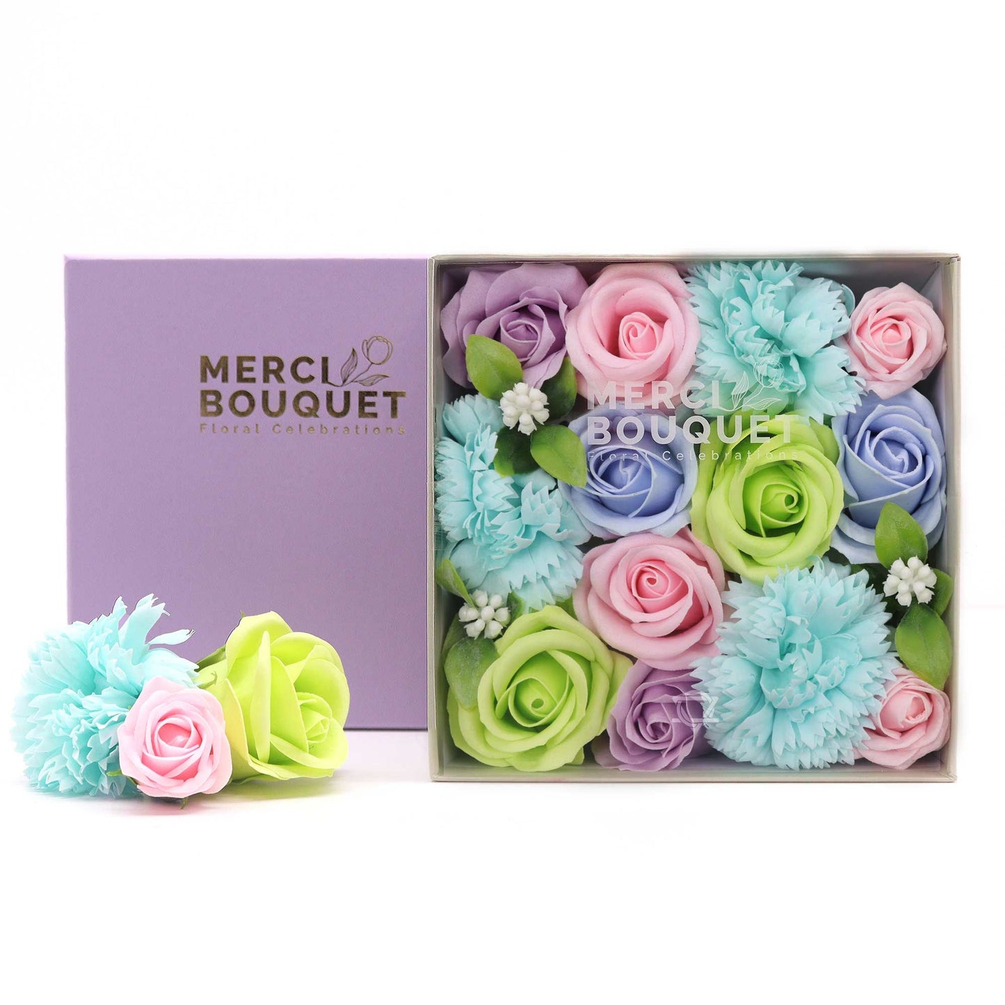 Square Gift Box – Baby Blessings Blue Keepsake Set