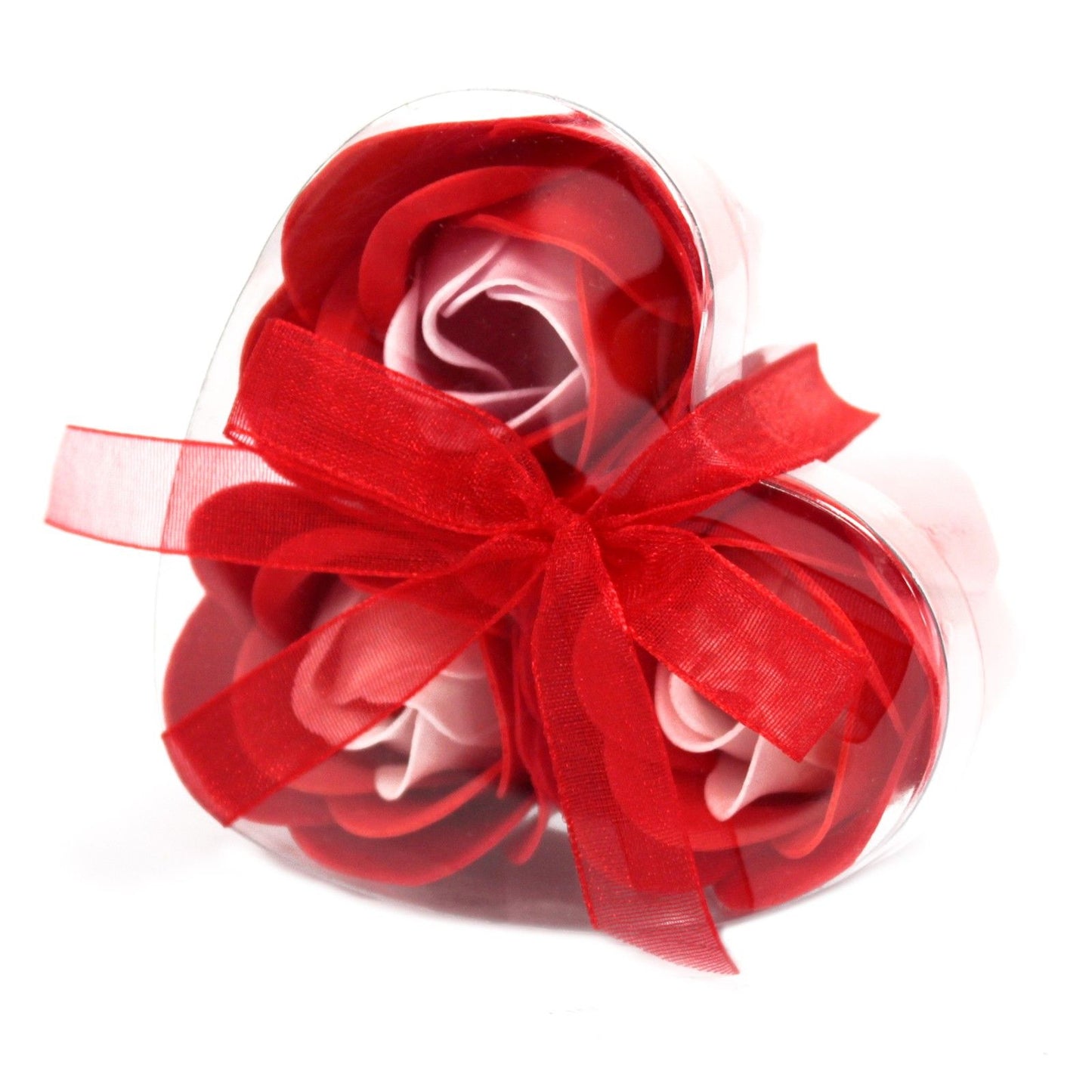 Heart Box of 3 Red Rose Soap Flowers – Timeless Romance