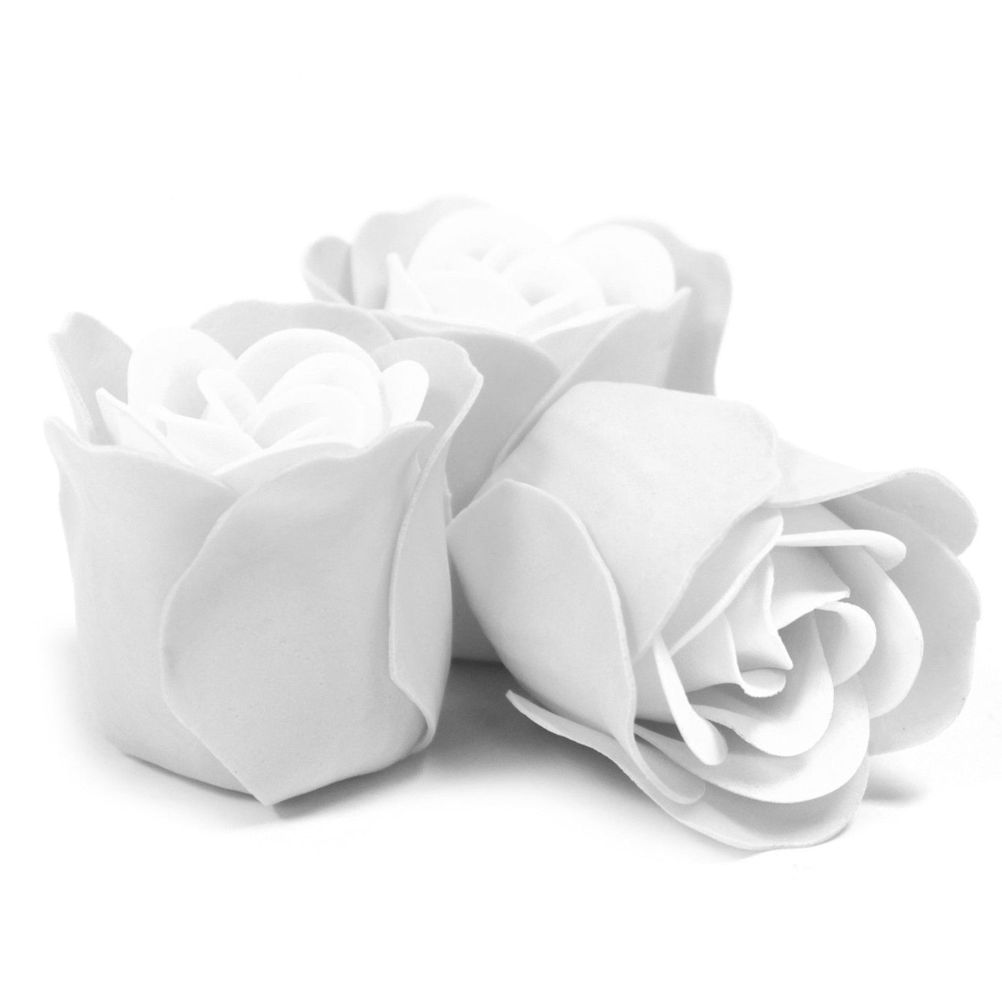 White Heart Box – Set of 3 Soap Flower Gifts for Loving Moments