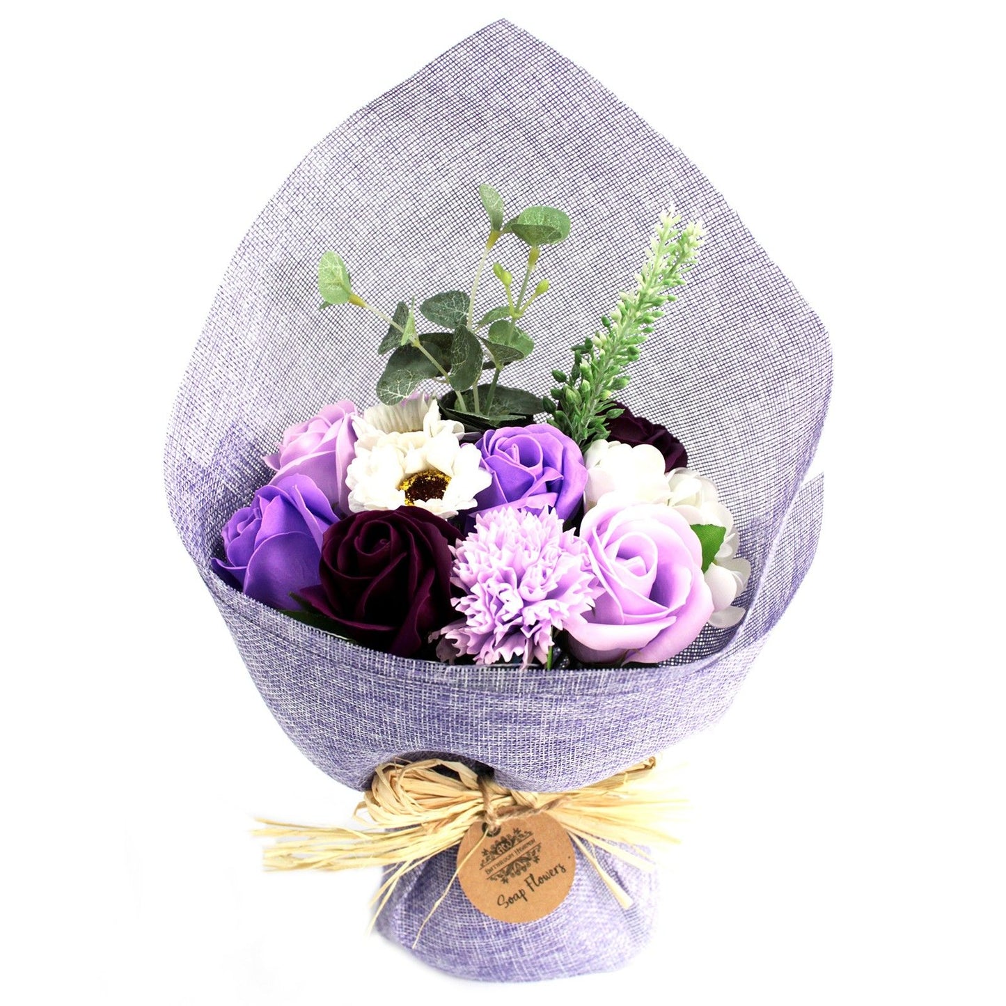 Standing Soap Flower Bouquet – Purple Roses Romantic Love Gift