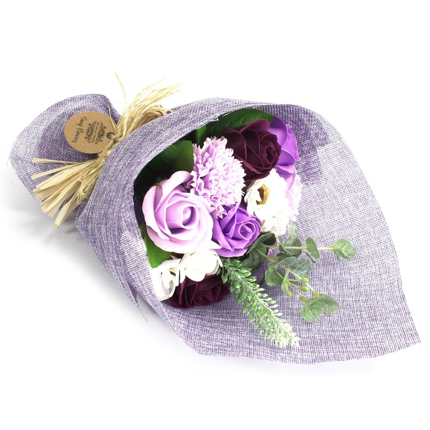 Standing Soap Flower Bouquet – Purple Roses Romantic Love Gift