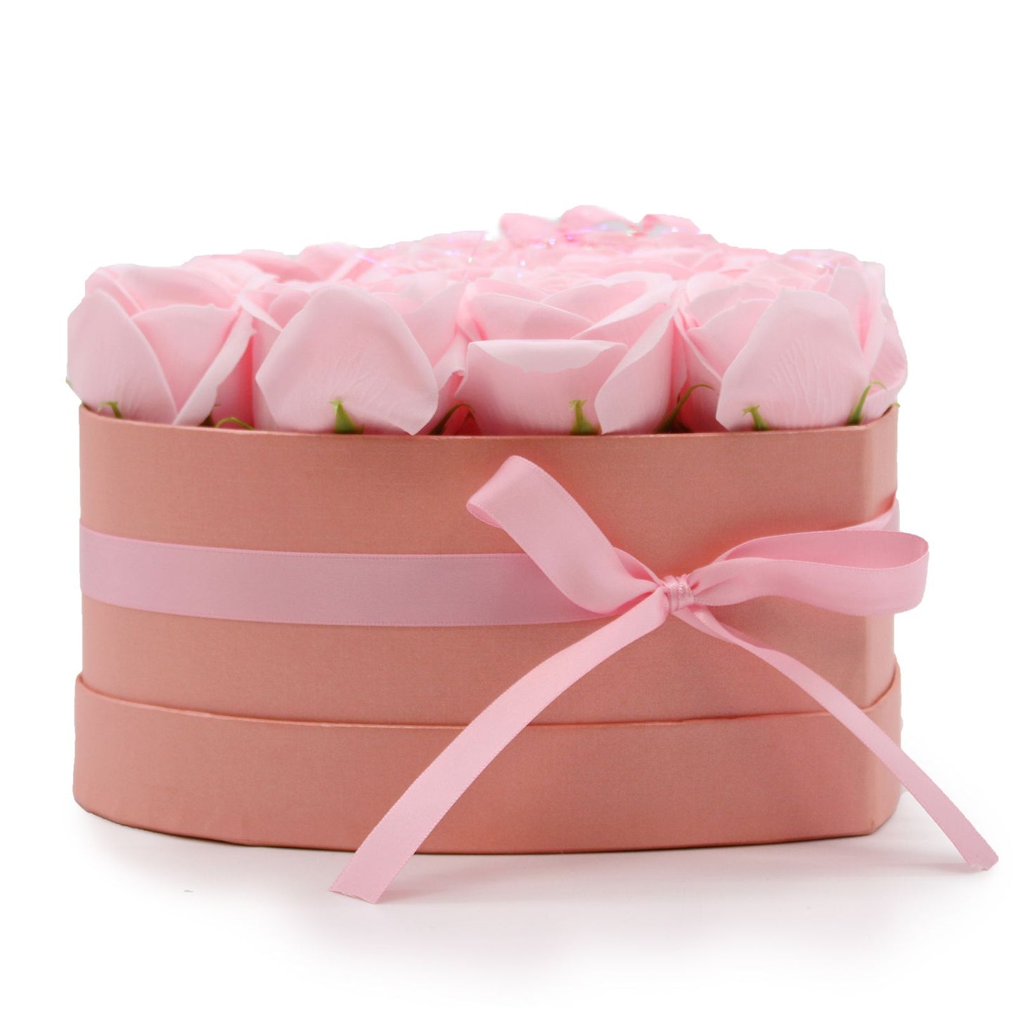Soap Flower Gift Bouquet – 13 Pink Roses Romantic Heart Gift