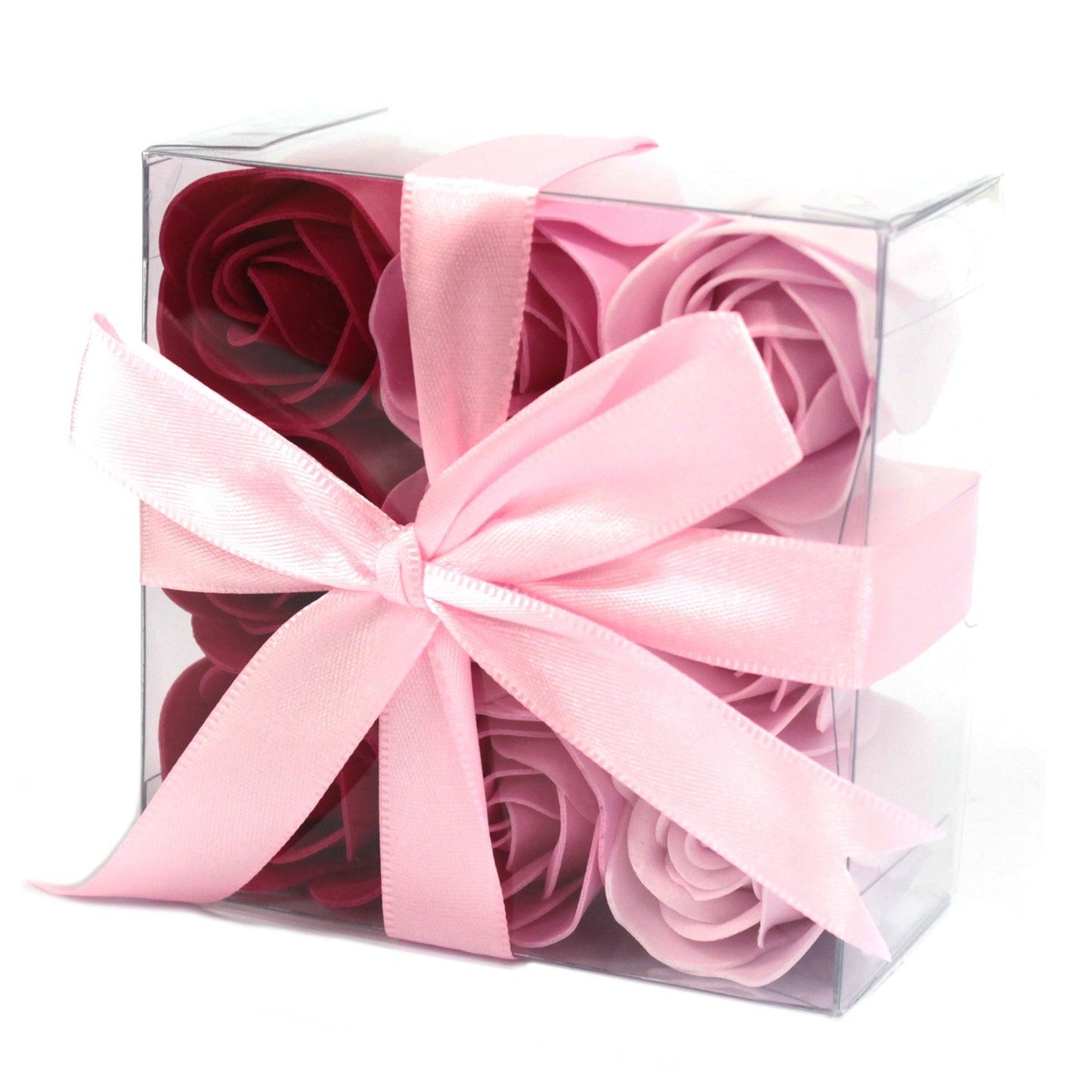 Gift Box of 9 Pink Rose Soap Flowers – Sweet Moments of Love