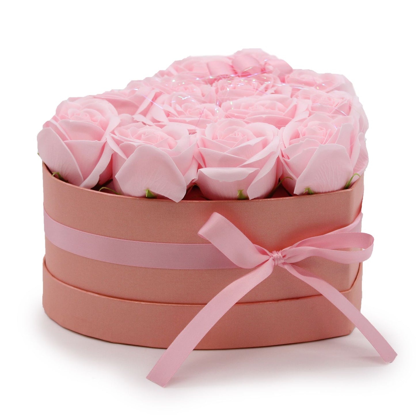 Soap Flower Gift Bouquet – 13 Pink Roses Romantic Heart Gift
