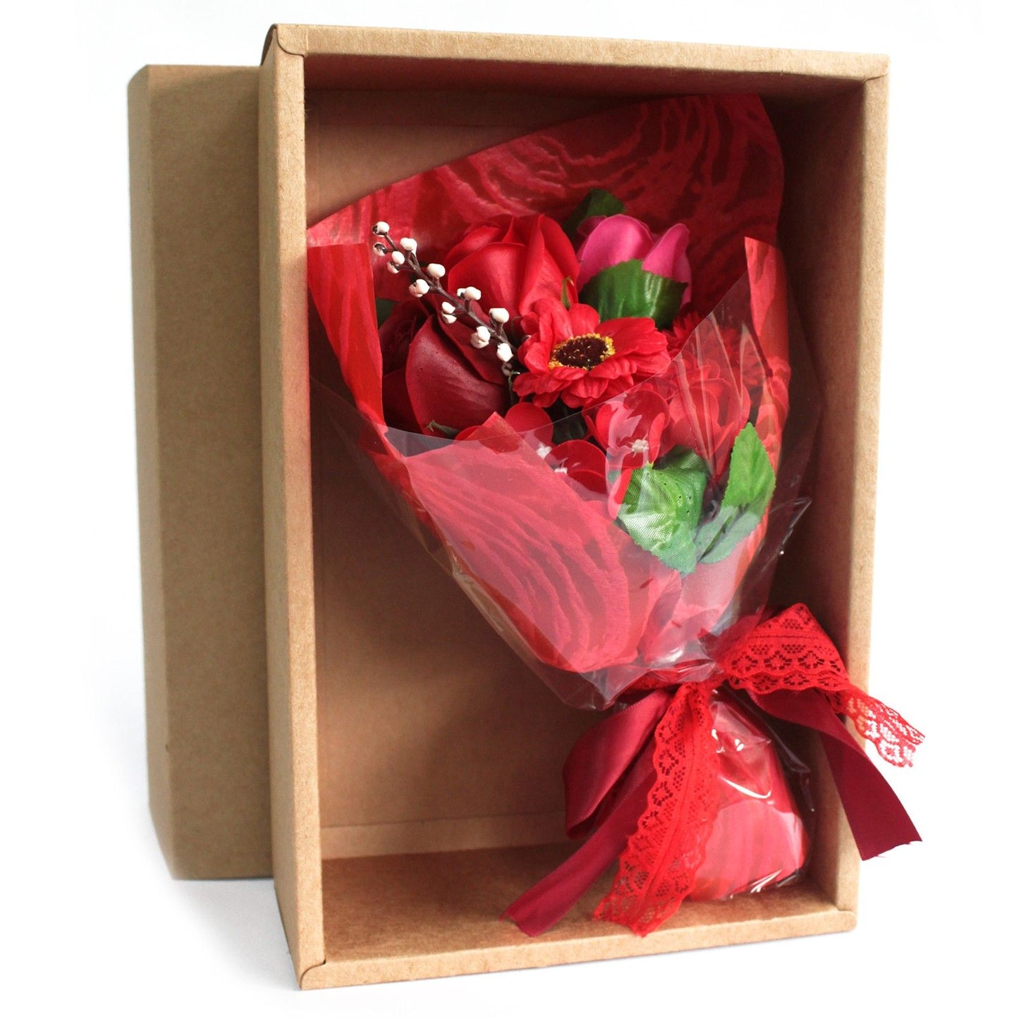 Boxed Hand Soap Flower Bouquet – Red Roses Special Edition Romantic Gift