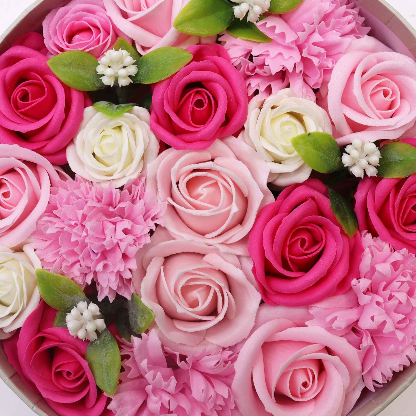 Pink Romance Soap Flowers in Round Box – Soft & Sweet Love Gift