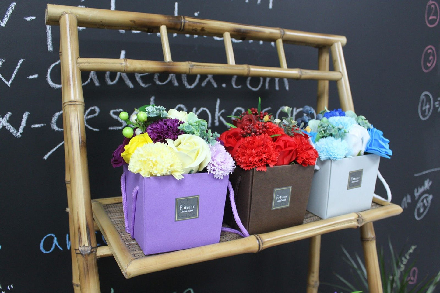 Purple Flower Garden Soap Bouquet – Unique & Artistic Expression