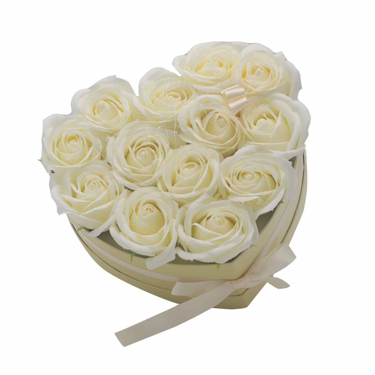 Cream Rose Soap Flower Gift – 13 Blooms to Say "I Adore You"