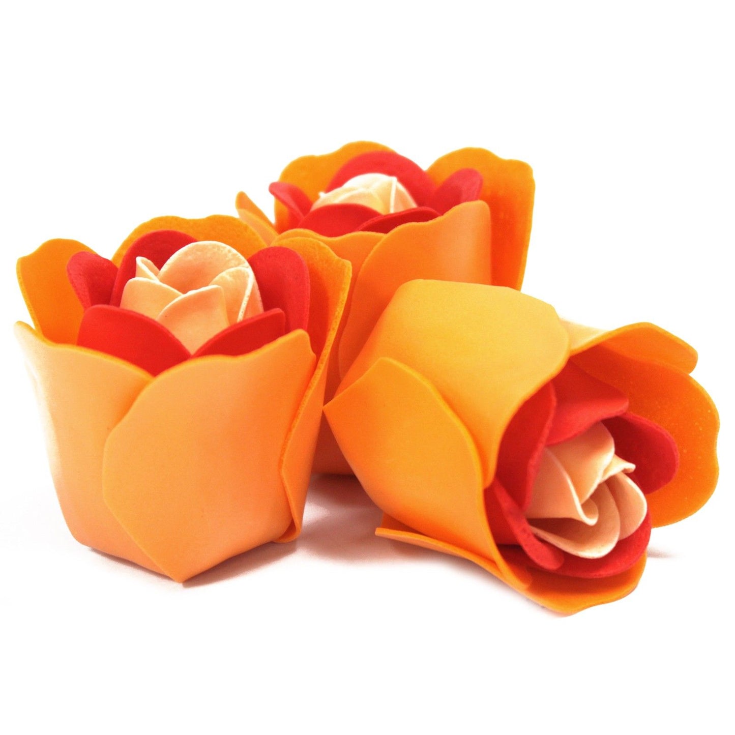 Heart Box of 3 Peach Rose Soap Flowers – Elegant Everyday Love
