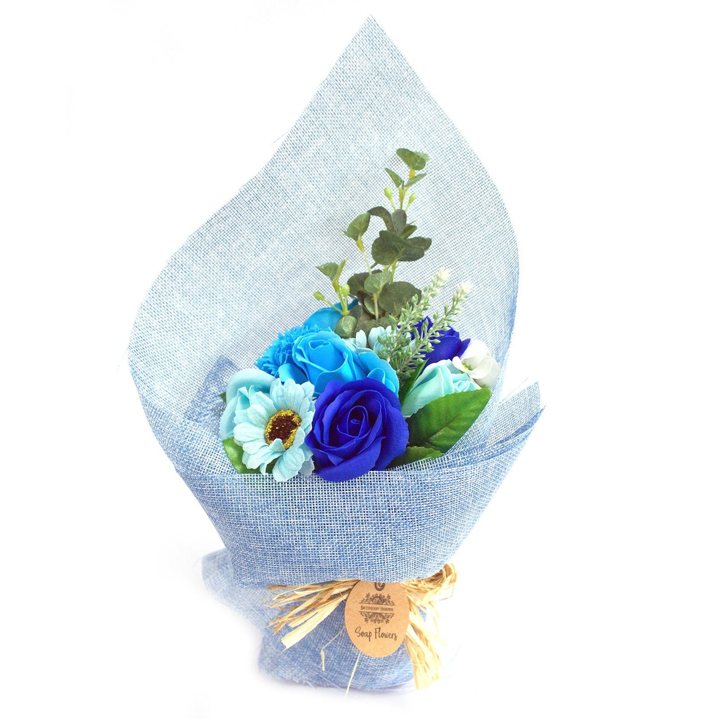Standing Soap Flower Bouquet – Blue Roses Luxury Love Gift