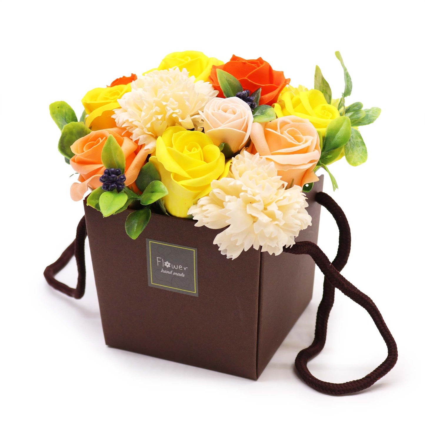 Soap Flower Bouquet – Red Rose & Carnation | Valentine’s Boutique