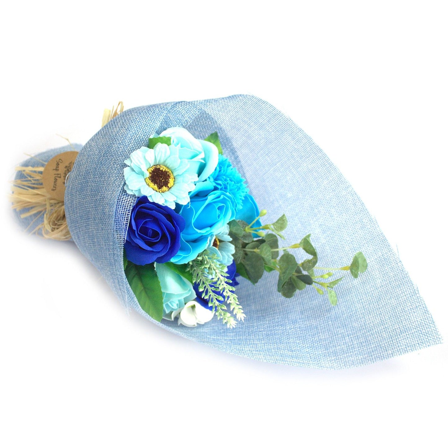 Standing Soap Flower Bouquet – Blue Roses Luxury Love Gift