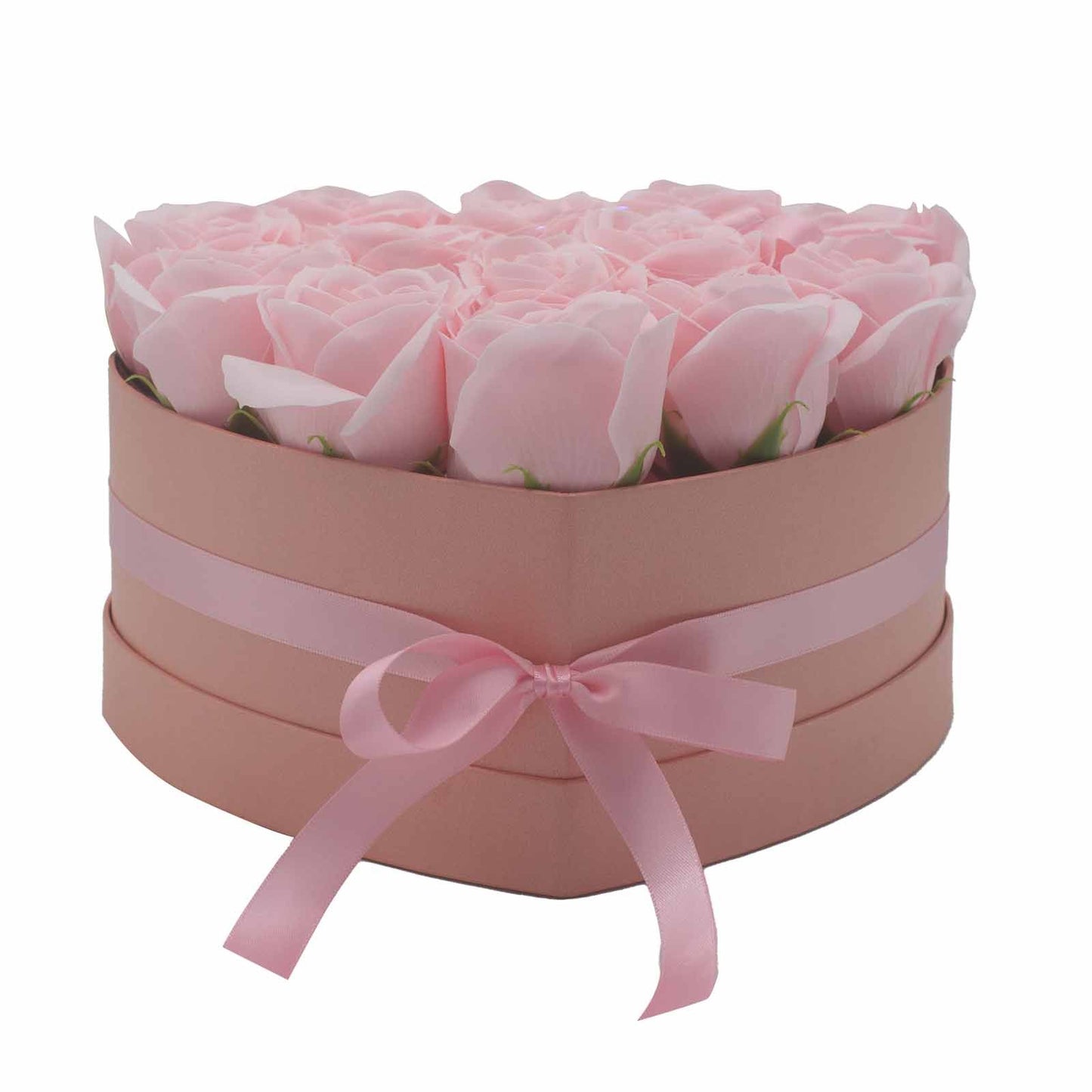 Soap Flower Gift Bouquet – 13 Pink Roses Romantic Heart Gift